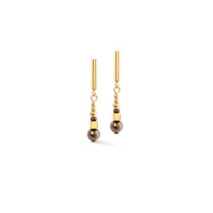 Earrings Shimmering Princess Pearls gold-brown