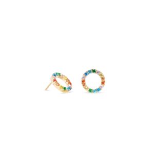 Earrings Sparkling Circle gold-multicolour