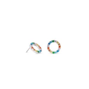 Earrings Sparkling Circle silver-multicolour
