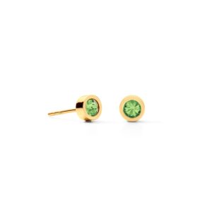Earrings Sparkling Dot gold green