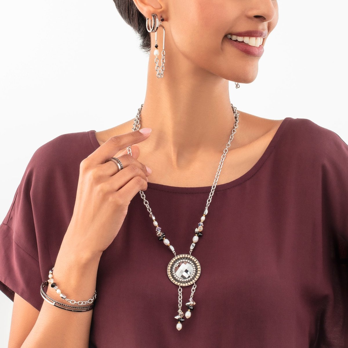 Eternal Unity Hoops silver-black — изображение 4