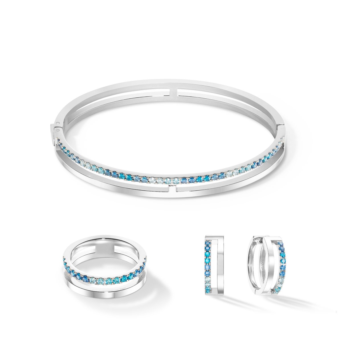 Eternal Unity Hoops silver-blue — изображение 3