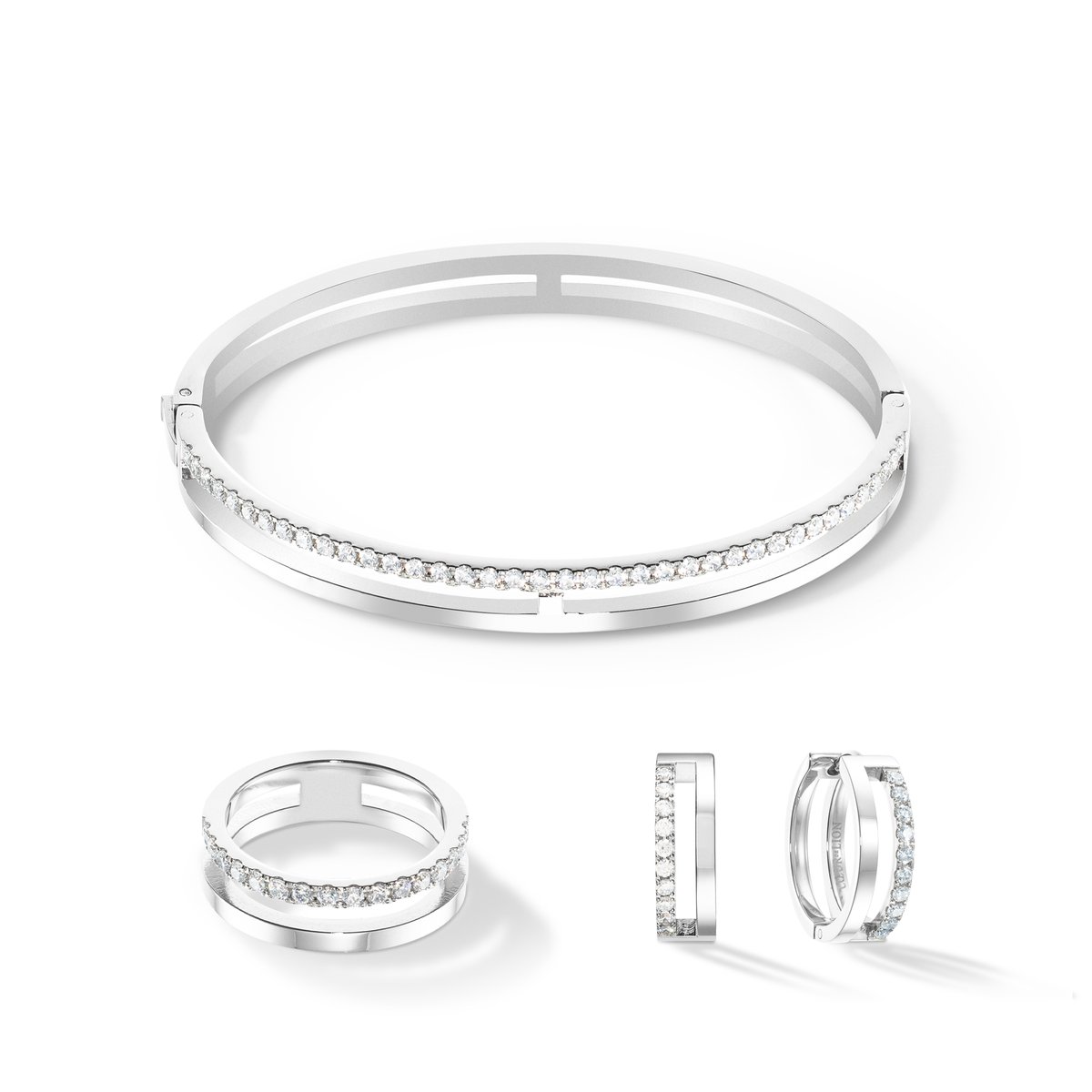 Eternal Unity Hoops silver-crystal — изображение 3