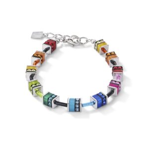 GeoCUBE® Bracelet classic polaris & rhinestone multicolour