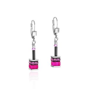 GeoCUBE® Earrings classic polaris & rhinestone multicolour