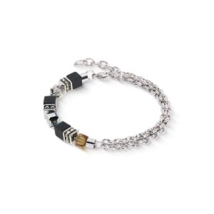 GeoCUBE® Fusion Winter bracelet silver-black