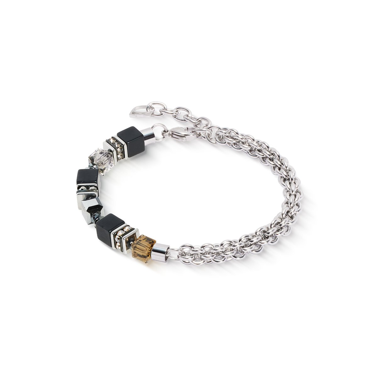 GeoCUBE® Fusion Winter bracelet silver-black