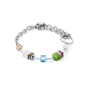 GeoCUBE® Iconic Boho bracelet silver-multicolour