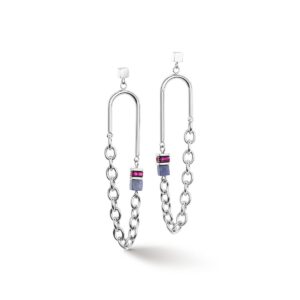 GeoCUBE® Iconic Boho earrings silver-multicolour