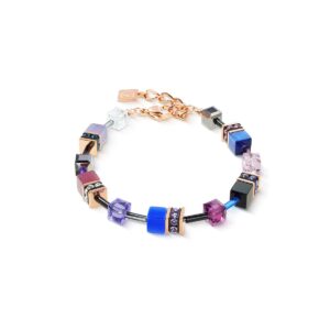 GeoCUBE® Iconic bracelet Blue Moon rose gold