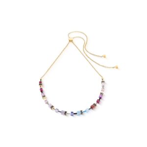 GeoCUBE® Iconic Chain necklace Mystic Orchid gold