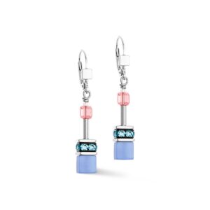 GeoCUBE® Iconic earrings blue-pink