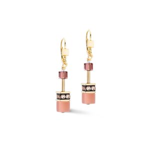 GeoCUBE® Iconic earrings gold Blush