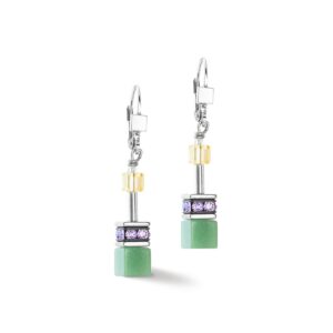 GeoCUBE® Iconic earrings silver-ice pastels