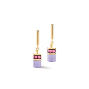 GeoCUBE® Iconic Layer earrings gold-rainbow