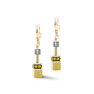 GeoCUBE® Iconic Mono Gold earrings olive