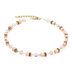 GeoCUBE® Iconic Mono Gold necklace Apricot Crush