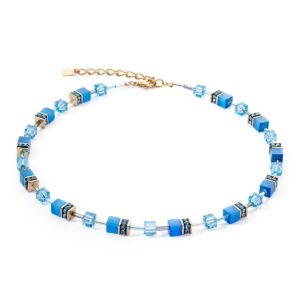 GeoCUBE® Iconic Mono Gold necklace turquoise