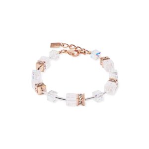 GeoCUBE® Iconic Nature bracelet rosegold white