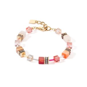 GeoCUBE® Iconic Precious bracelet red-beige