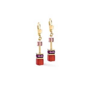 GeoCUBE® Iconic Precious earring Festive red