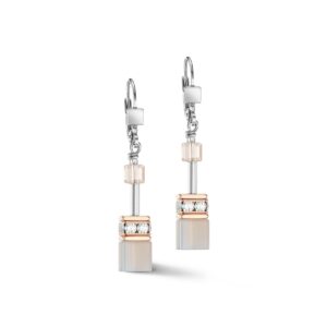 GeoCUBE® Iconic Precious earrings rose gold-peach