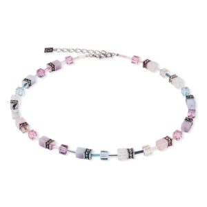 GeoCUBE® Iconic Precious necklace pink-lilac