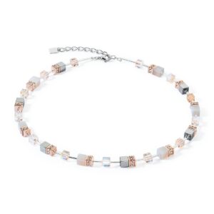 GeoCUBE® Iconic Precious necklace rose gold-peach