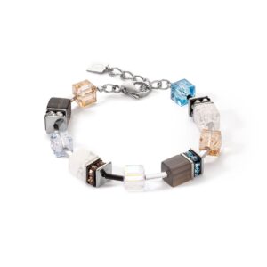 GeoCUBE® Iconic Statement Precious bracelet aqua-beige