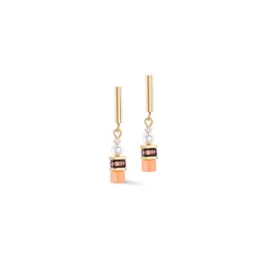 GeoCUBE® Mini Fusion Pearls Earrings Apricot Crush