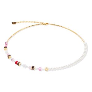 GeoCUBE® Mini Fusion Pearls Necklace gold-rose