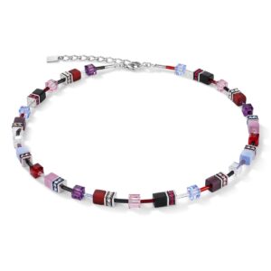 GeoCUBE® Necklace purple-red-blue