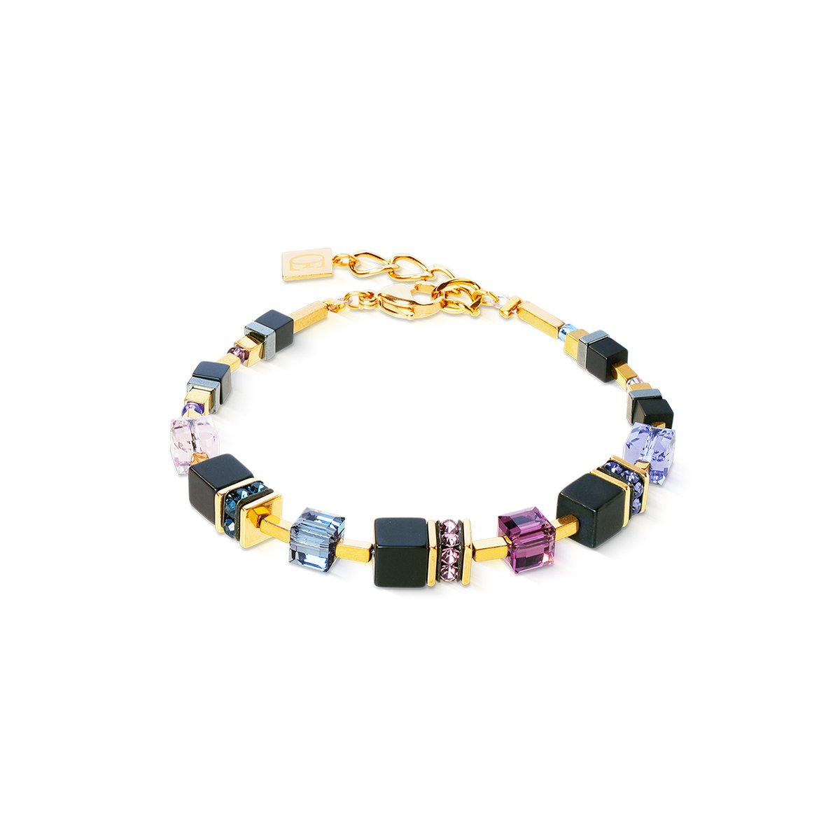 GeoCUBE® Precious Classic bracelet Blue Moon gold