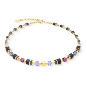 GeoCUBE® Precious Classic necklace Blue Moon gold