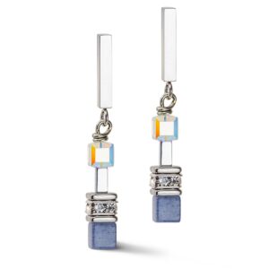 GeoCUBE® Precious Fusion Chunky Chain earrings light blue