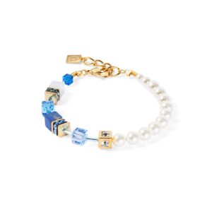 GeoCUBE® Precious Fusion Pearls bracelet blue