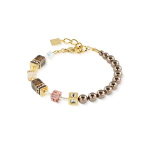 GeoCUBE® Precious Fusion Pearls Bracelet Mocha Mousse