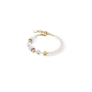 GeoCUBE® Precious Fusion Pearls bracelet multicolour pastel