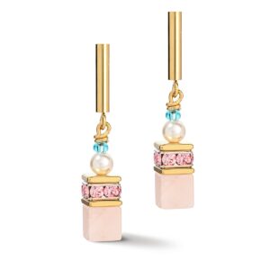 GeoCUBE® Precious Fusion Pearls earrings multicolour pastel