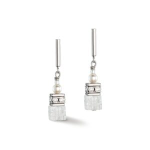 GeoCUBE® Precious Fusion Pearls earrings white