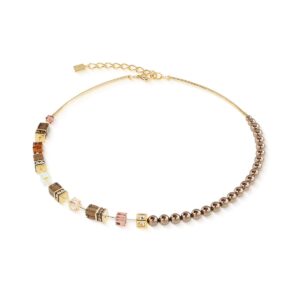 GeoCUBE® Precious Fusion Pearls Necklace Mocha Mousse