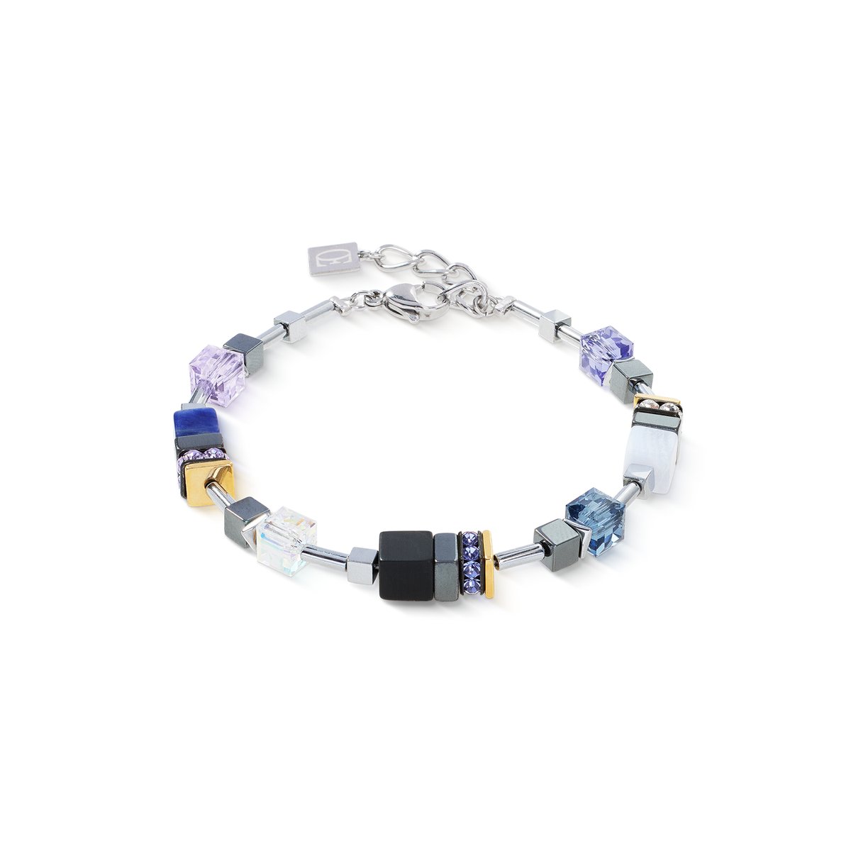 GeoCUBE® Precious Motion bracelet Blue Moon Bicolour