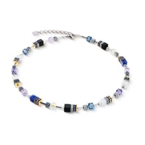 GeoCUBE® Precious Motion necklace Blue Moon Bicolour