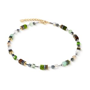 GeoCUBE® Precious Motion necklace Forest Light gold