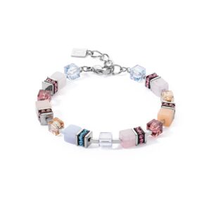 GeoCUBE® Precious Statement bracelet silver-pastel