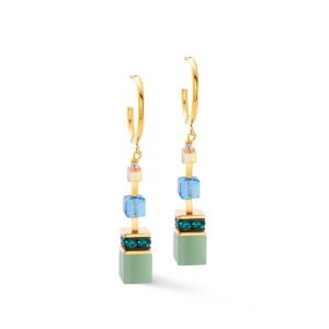 GeoCUBE® Precious Statement earrings gold-spring