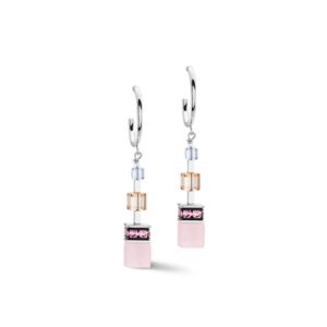 GeoCUBE® Precious Statement earrings silver-pastel