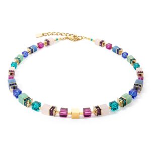 GeoCUBE® Precious Statement necklace gold-multicolour