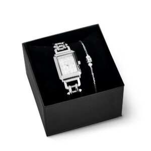 Gift Set Watch Iconic Spikes Silver & bracelet Edge & Grace anthracite-silver