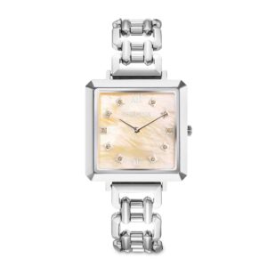 Iconic Cube Statement watch Apricot Crush Silver